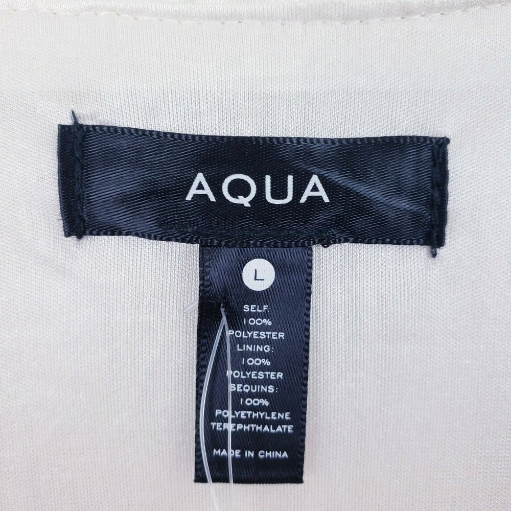 Aqua Long Sleeve Sequined Crossover Romper Small - Picture 5 of 8